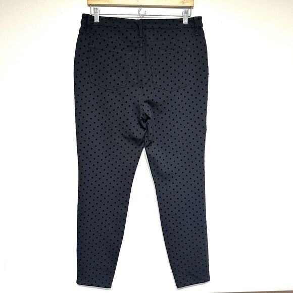 Talbots Signature Polka Dot Ankle Pants Womens 10 Black Classic Preppy Holiday - Picture 3 of 8